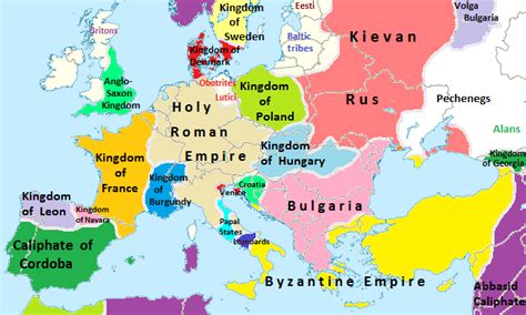 Europe in 1000 A.D. - Maps on the Web