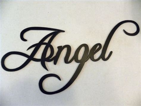 Angel Word Decorative Metal Wall Art Home by sayitallonthewall