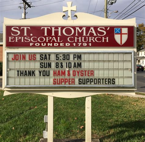 Church Sign | St Thomas' Episcopal Church