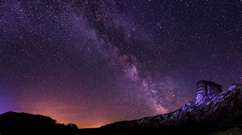 HD wallpaper: sky, mountain, night, night sky, starry night, stars ...