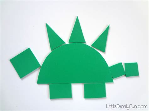 Dinosaur Building With Shapes - Misshumblebee's Blog