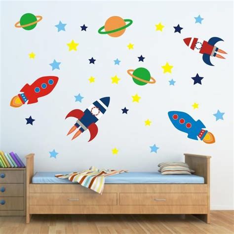 Space Rocket Wall Stickers Space Wall Decals Space Wall Stickers ...