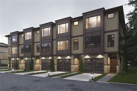 Modern 4-Plex House Plan with Match 2 Bed and 2.5 Bath Units ...