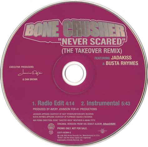 Bone Crusher - Never Scared (The Takeover Remix) (Promo CDS) (2003 ...