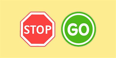 Go and Stop signs for children | Road Signs | Twinkl