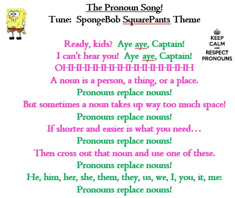 Spongebob squarepants song lyrics - lalafmn