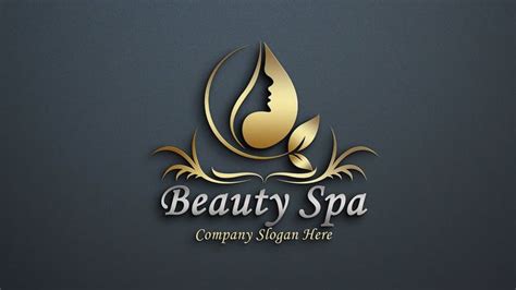 Beauty Logo Design in Adobe Photoshop | Spa logo design, Spa logo ...