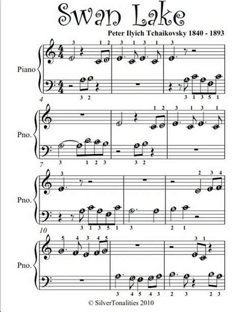 Swan Lake Piano Sheet Music