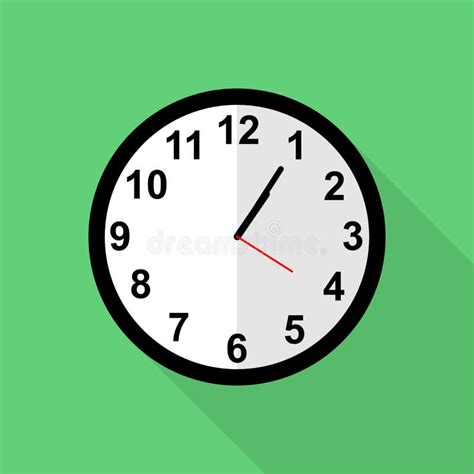 20 Minutes Past 4 O`clock Analog Clock Icon Stock Illustration ...