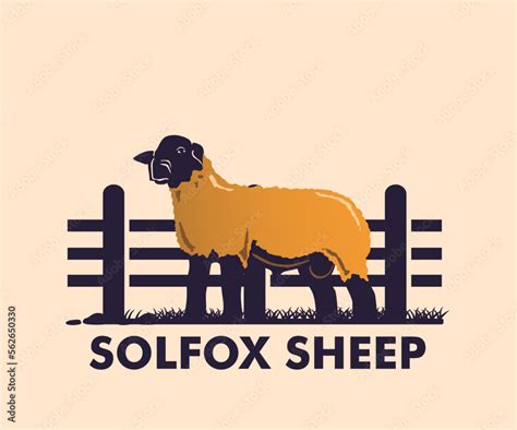 SUFFOLK SHEEP BREED LOGO, silhouette of healthy sheep farming vector ...