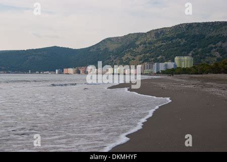 Beach Shengjin Albania Stock Photo - Alamy