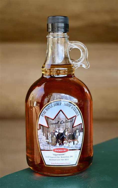 1L Maple Syrup Glass Bottle - Sugarwoods