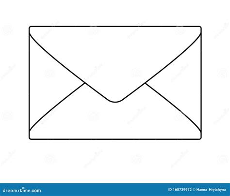 The Envelope. Linear Vector Illustration For Coloring - Envelope ...