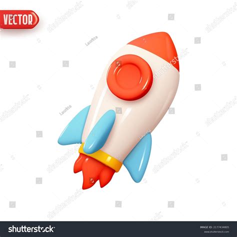 Rocket Take Off Flight Spaceship Realistic Stock Vector (Royalty Free ...