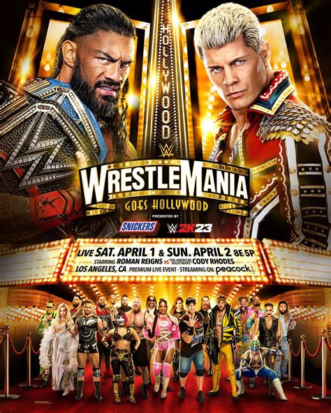 Wrestlemania 39 Official Poster Reveals Involvement Of Huge Names At ...