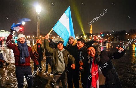 Argentina Football Fans Celebrates Paris France Editorial Stock Photo ...