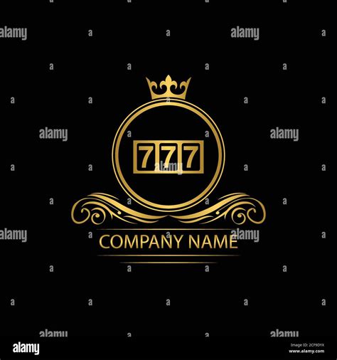 casino logo template luxury royal vector company seven, symbol of ...