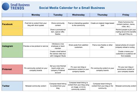 29 of the Best Free Content Calendar Templates - Social Media ...