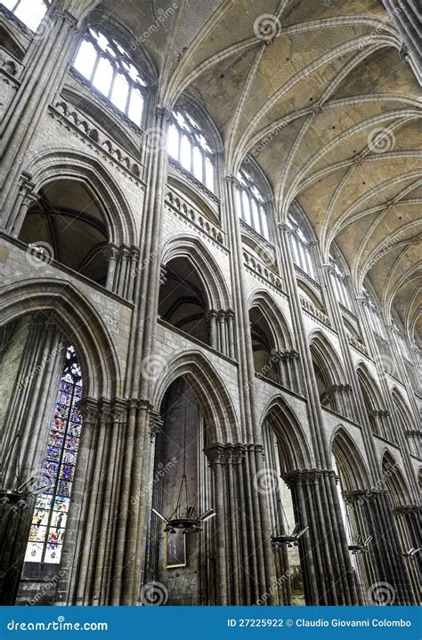 Rouen - Cathedral interior stock photo. Image of medieval - 27225922