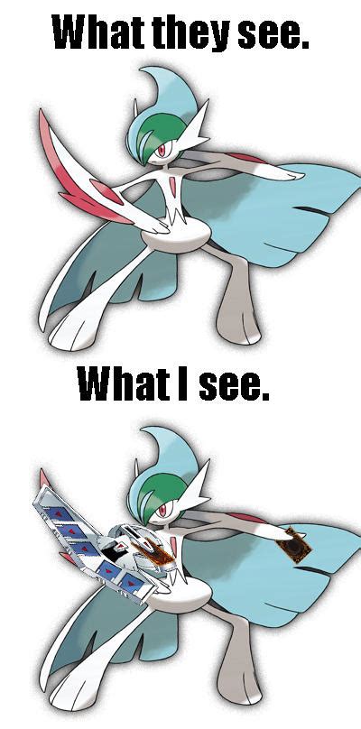 What I see when I look at Mega Gallade. by KoozBane on DeviantArt