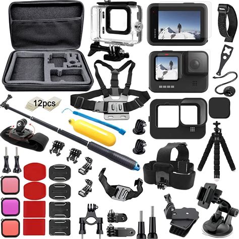 BMUUPY Accessories Kit for Gopro Hero 12 11 10 9 Black Accessory Bundle ...