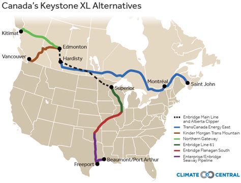 Keystone Pipeline Route Map