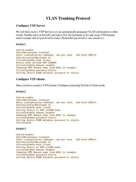 VLAN Trunking Protocol | Network Protocols | Computer Standards