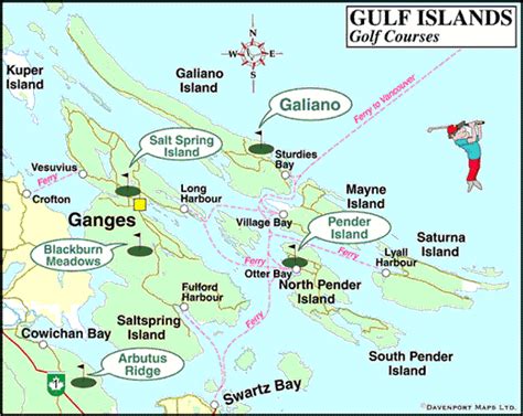 Map of Golf Courses in the Gulf Islands – Vancouver Island News, Events ...