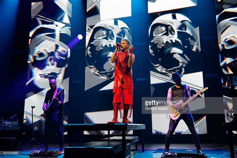 Adam Lambert performs live on stage at Eventim Apollo on April 14 ...