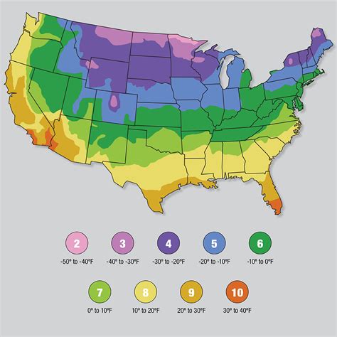 Flower Growing Zone Map