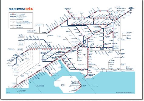 South Western train / rail maps