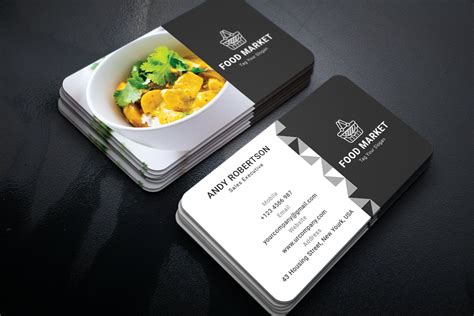 Catering Business Card Template preview 03 | Food business card ...