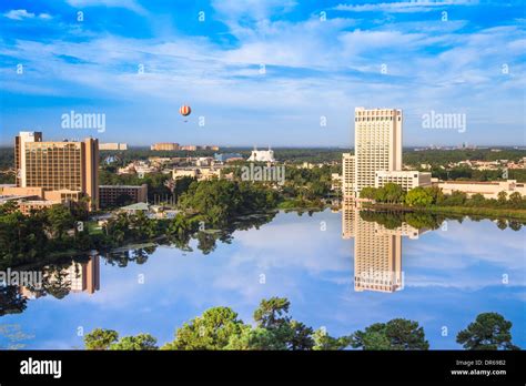 View of Downtown Disney and Lake Buena Vista in Orlando Florida on ...