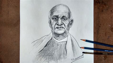 How to draw sardar vallabhbhai Patel with graphite pencil on ...