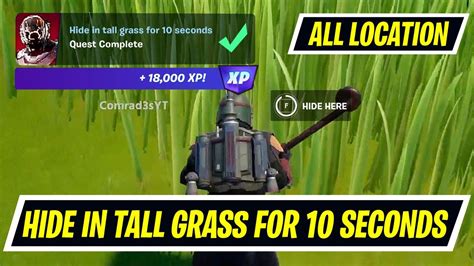 Hide in tall grass for 10 seconds Fortnite Locations - Tall Grass ...