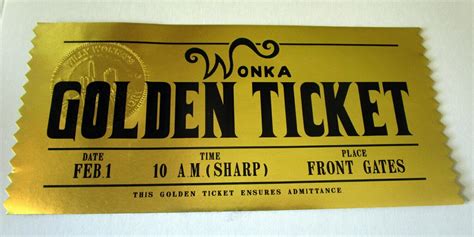 Willy Wonka Modern Golden Ticket – Store – Legendary Letters