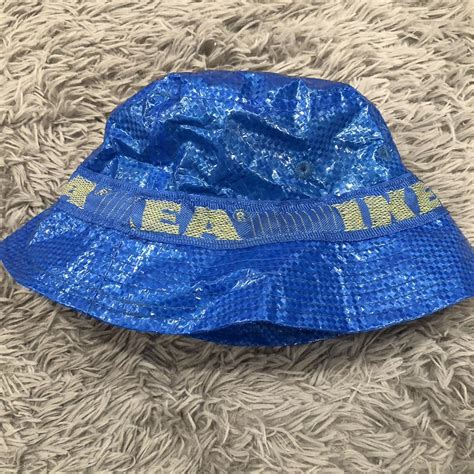 IKEA Men's Blue and Yellow Hat | Depop