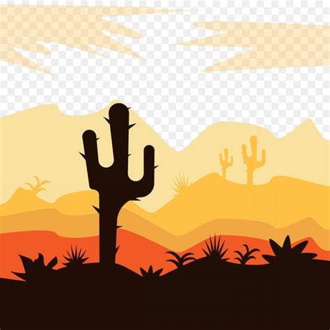 Desert Silhouette Vector at Vectorified.com | Collection of Desert ...