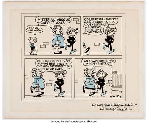 Reg Smythe Andy Capp Daily Comic Strip Original Art (Publishers | Lot ...