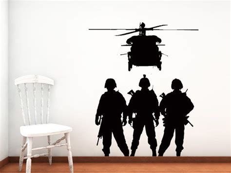 Military Troops, Chopper, Army, Airforce - Decal, Sticker, Vinyl, Wall ...