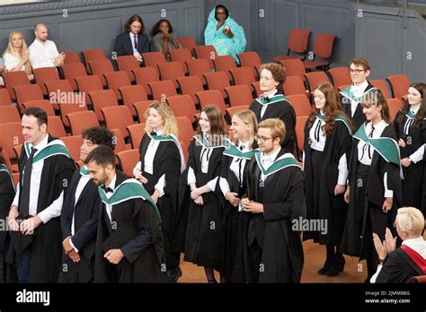 Master university students in hoods and gowns at an Oxford University ...