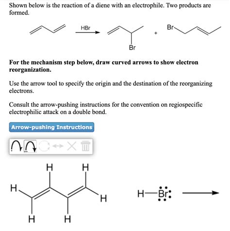 Solved The electrophilic addition reaction shown below | Chegg.com