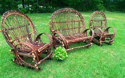 Willow Furniture 3 Piece Set Willow Loveseat and 2 Handmade | Etsy