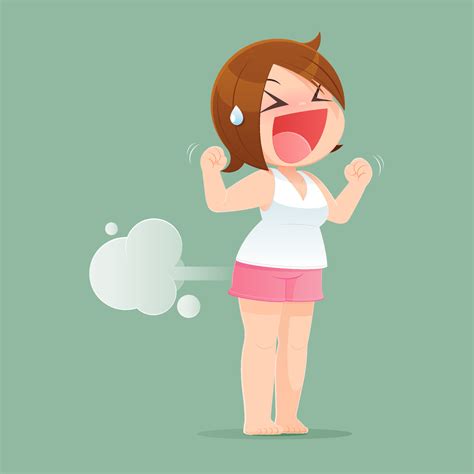 Woman farting cartoon 15766410 Vector Art at Vecteezy