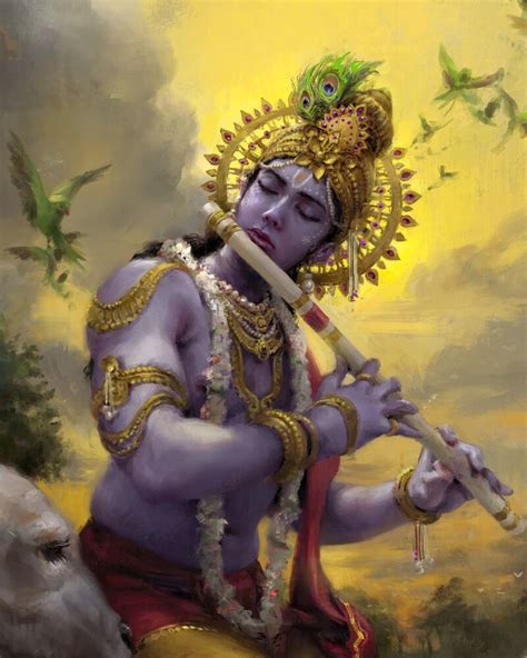 ArtStation - The Enchanted Melody of Krishna's Flute, Tan Man | Krishna ...