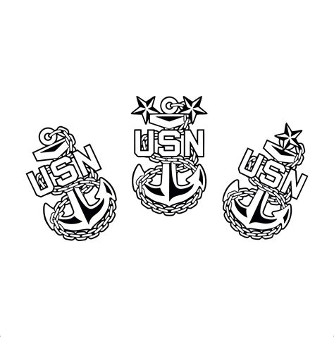 Anchor Navy Chief Master Drawing Decal Senior Usn Fouled Color ...