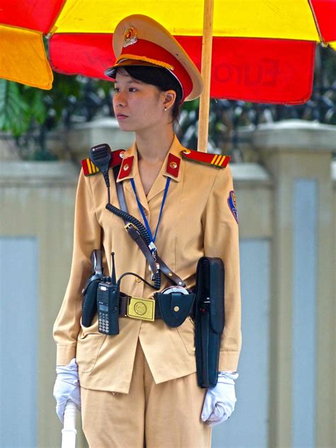 Female Traffic Officer, Hanoi, Vietnam | Traffic police, Police ...