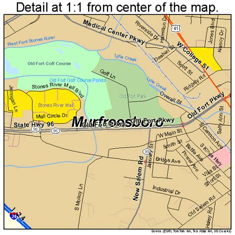 Murfreesboro Tennessee Street Map 4751560