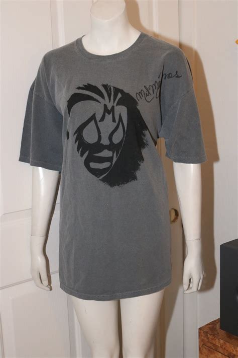 Mil Mascaras Autograph T-shirt WWF Wwe Wrestling Pro Wrestling Mask ...