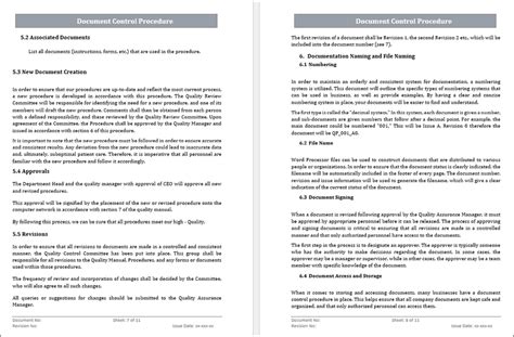 QMS 9001 Document Control Procedure Template – ISO Templates and ...